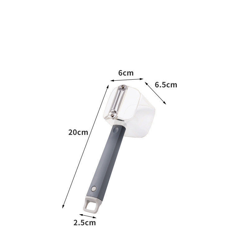 Fruit and Vegetable Peeler with Scrap Catcher