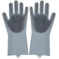 2PCS Cleaning Sponge Gloves Multifunction Silicone Cleaning Magic Gloves Dish Washing Gloves For Kitchen Household Plate Washing  Reusable Cleaning Gloves For Housework