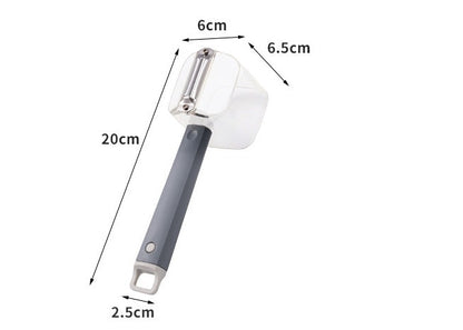 Fruit and Vegetable Peeler with Scrap Catcher