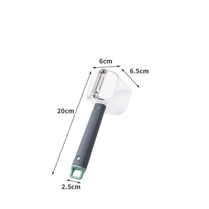 Fruit and Vegetable Peeler with Scrap Catcher