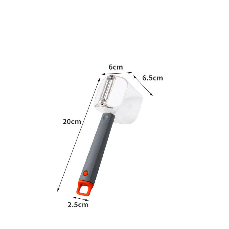 Fruit and Vegetable Peeler with Scrap Catcher