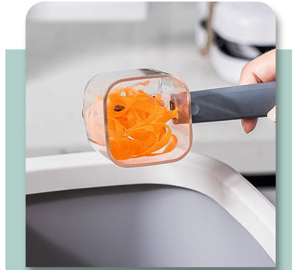 Fruit and Vegetable Peeler with Scrap Catcher