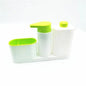 White Smart Kitchen Soap Dispenser Bathroom Accessories Liquid Soap Dispenser Simple Storage Box With Tank 3 IN 1 Cleaning Sponge Brush Holder Soap Pump Kitchen Gadgets